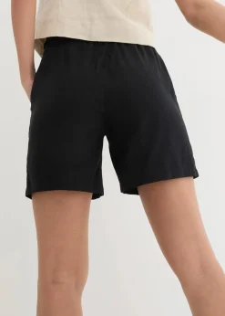 Leinen-Paperbag-Shorts