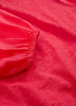 Leinen-Shirt mit Ballonärmeln