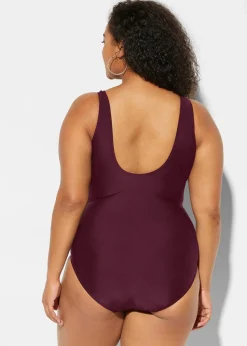 Light Shape-Badeanzug mit Zierfalten