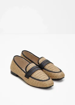 Loafer in Stroh-Optik