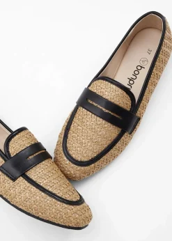 Loafer in Stroh-Optik