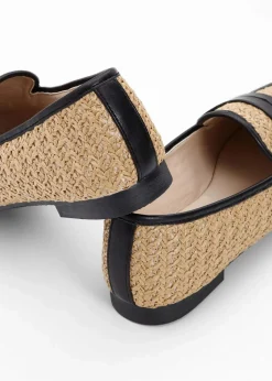 Loafer in Stroh-Optik