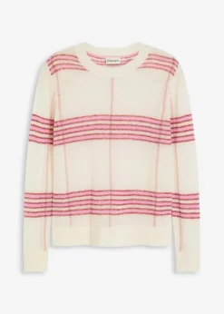 Locker gestrickter Pullover mit Woll- und Alpaka-Anteil