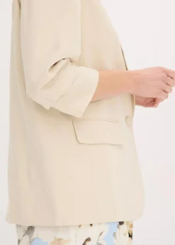 Lockerer 3/4-Arm-Blazer aus Viskose