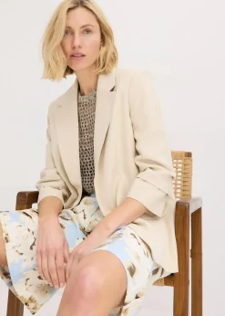 Lockerer 3/4-Arm-Blazer aus Viskose