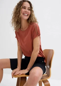 Lockeres Shirt mit Spitze