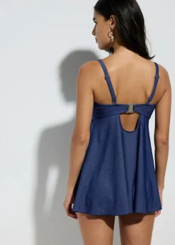 Long Tankini (2-tlg.Set) in Jeansoptik