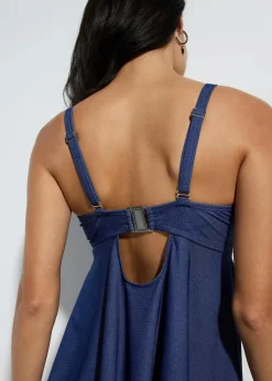 Long Tankini (2-tlg.Set) in Jeansoptik