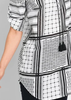 Long- Tunika aus reiner Baumwolle