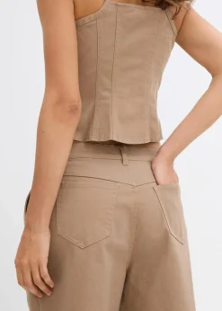 Long-Bermuda aus elastischem Baumwoll-Mix