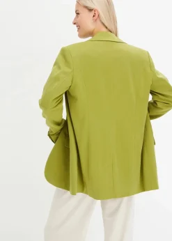 Longblazer aus Viskose-Mix