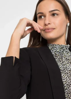 Longblazer aus Viskose-Mix