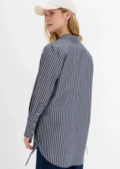 Longbluse aus reiner Baumwolle