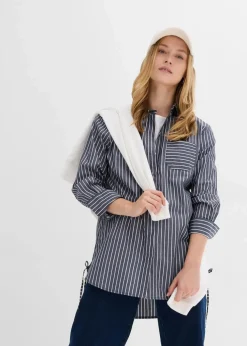 Longbluse aus reiner Baumwolle