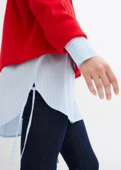 Longbluse aus reiner Baumwolle