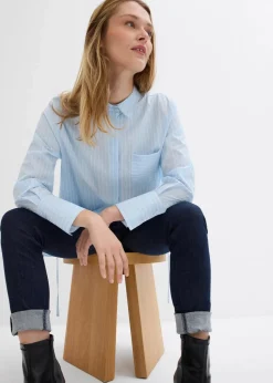 Longbluse aus reiner Baumwolle