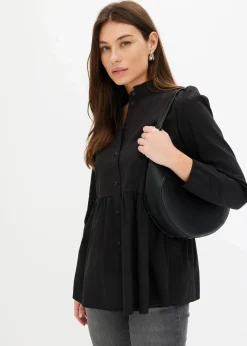 Longbluse aus Baumwoll-Mix