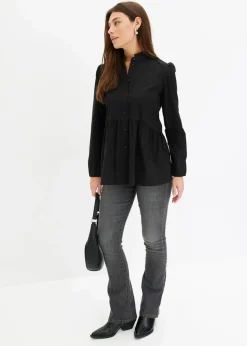 Longbluse aus Baumwoll-Mix