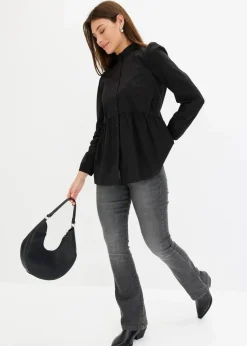 Longbluse aus Baumwoll-Mix