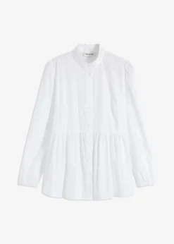 Longbluse aus Baumwoll-Mix