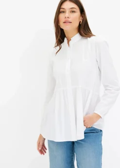 Longbluse aus Baumwoll-Mix