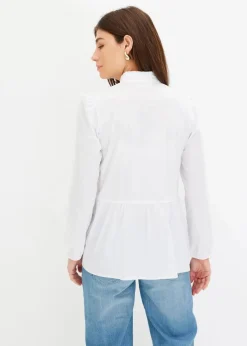 Longbluse aus Baumwoll-Mix