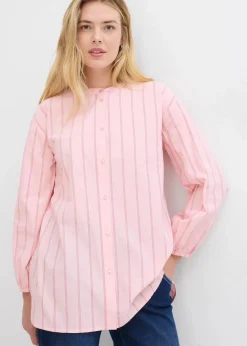 Longbluse aus Baumwollpopeline