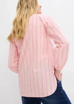 Longbluse aus Baumwollpopeline