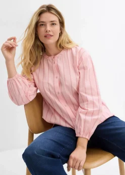 Longbluse aus Baumwollpopeline