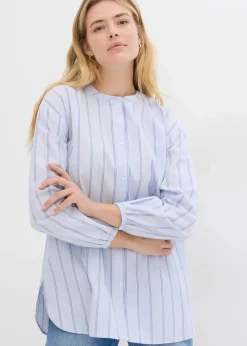 Longbluse aus Baumwollpopeline