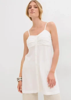 Longbluse aus fließender Viskose