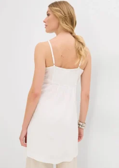 Longbluse aus fließender Viskose