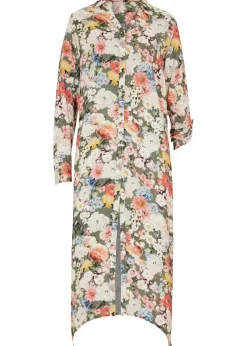 Longbluse aus fließender Viskose