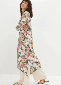 Longbluse aus fließender Viskose