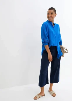 Longbluse aus luftigem Musselin