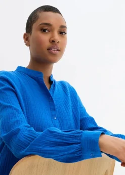 Longbluse aus luftigem Musselin