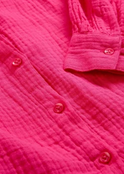 Longbluse aus luftigem Musselin