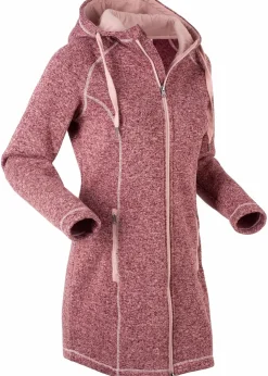 Long-Fleecejacke mit Kapuze