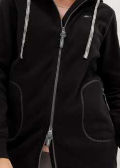 Long-Fleecejacke mit Reißverschluss-Taschen