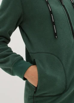 Long-Fleecejacke mit Reißverschluss-Taschen