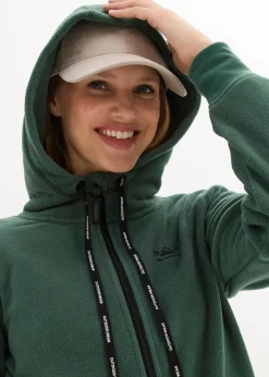 Long-Fleecejacke mit Reißverschluss-Taschen