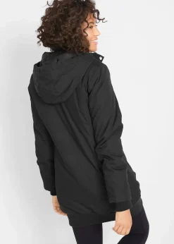 Longjacke mit Kapuze, wattiert