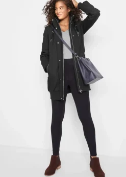 Longjacke mit Kapuze, wattiert