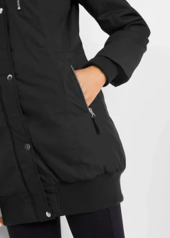 Longjacke mit Kapuze, wattiert