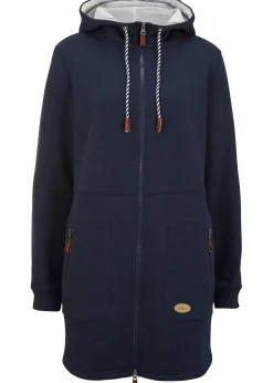 Long-Kapuzen-Sweatjacke