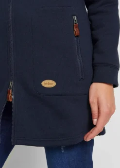 Long-Kapuzen-Sweatjacke