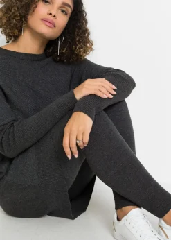 Long-Pullover aus Viskose-Mix