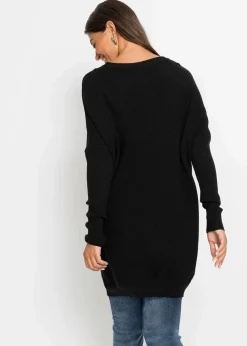 Long-Pullover aus Viskose-Mix