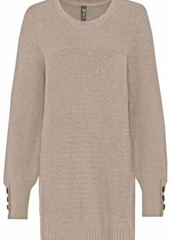 Longpullover mit Knöpfen