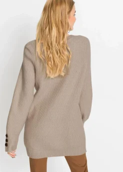 Longpullover mit Knöpfen